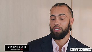 VIXEN Gorgeous Blonde Salesgirl Addison Shows Her Client Real VIP Pussy Service