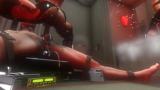 3D BDSM Porn: Sexy Busty Mistress Mounts Her Slave's Dick After Teasing Him With Electro Stimulation