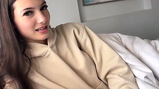 Skinny girl was sick, so her stepbro took care of her with his cock