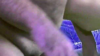 Almost Caught Cheating! Stepfather Fucks Stepdaughter and Creampie Her on One Bed with His Wife