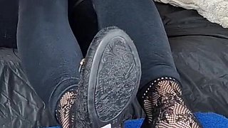 Amateur Cockbox Trampling and Ballbusting in Ballerina and Nylon Socks