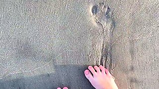 Euro amateur outdoor masturbation