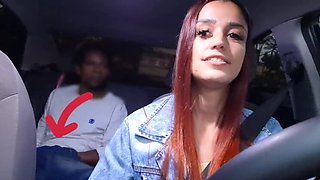 Hot Brazilian Redhead Gets Caught Jerking Off in Uber - Real Car Sex & Public Fuck!