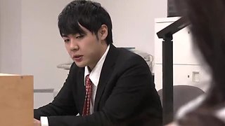Hot Japanese Aunt Boss Saeko Ikegami Fucks Employee Overtime - Creampie & Squirting