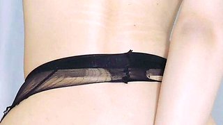 Shemale tranny gets rimjob and ass toying