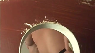 Sexy Blonde MILF Eats Cum After a Sloppy Blowjob in the Gloryhole
