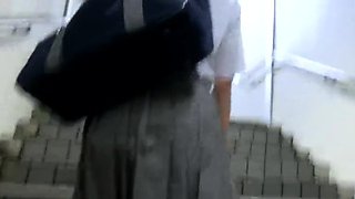Japanese Cute Girl's Uniform Upskirt Panchira