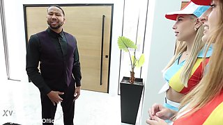 Angel Youngs - Hot Girls on a Dick Delivery - Reality Interracial Threesome hardcore