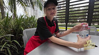 McDonalds Girl Deep Brutal Fuck VS Worlds Biggest Cock