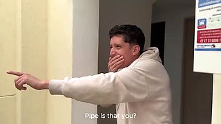 Nerd Boy Eats Petite Blonde Stepsister's Tight Pussy For Homework Help