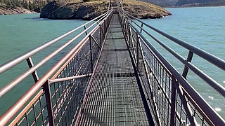 Foot Fetish Outdoor Bridge Crossing