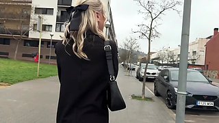 I met this gorgeous blond girl named Angie Lynx on the street and she made my cock steam