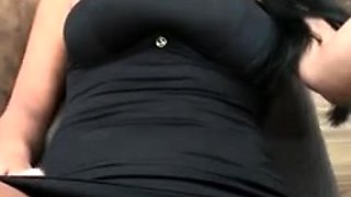 Blonde tight pussy babe solo toy fun in glamour masturbation