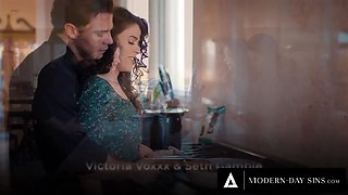 Modern-day sins - cheating housewife agrees to free-for-all use creampie to satisfy her horny spouse!