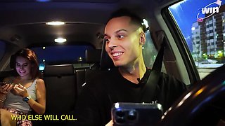 Daring beauty captivates with kinky taxi passion in thrilling fetish ride