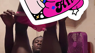 Pantie Bandit Is going At It In His Pink Panties Jeking Off, Cumming, and Moaning