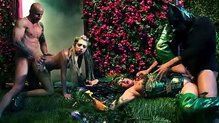 Batfuck Ravages Poison Envys Slutty Nymphs, Filling Their Holes with Cock