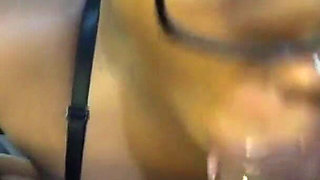 Petite 18 Year Old Cutie Ebony Nerd in Glasses Sucking No Breaks 8 Mins Straight in Fake Model Facial Cumload Casting - Jhodez1