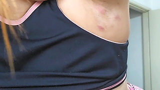 I Like to Show off Like This on Live Streams with Shorts Punched in the Ass