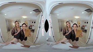 Jenna J Ross and Kenna James hook up with the caterer before wedding by Naughty America VR: Porn