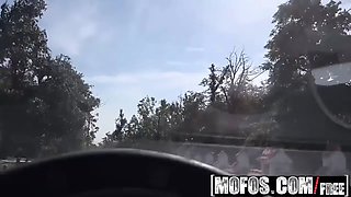 Mofos - stranded teens - hitchhiking schoolgirl gives suck off s