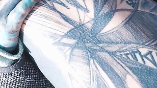Tattoo Couple Catched While Wild Sex on a Ruine