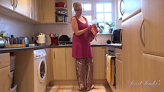 Your Step-Mom Maggie Gives You JOI in the Kitchen