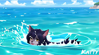 Furry girls nude and bikini animated (Ai model)