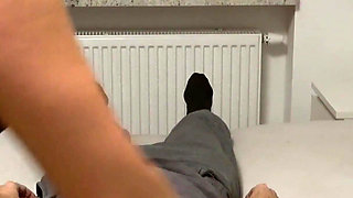 Cuckold Husband Cleanup My Cum Filled Pussy, After I Cheat Him with His Friend