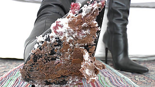 Smoking Mistress and Delicious Dessert From Boot Soles, POV Clip, Lady Victoria Valente