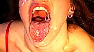 Blonde Gets Inseminated by an Army of Men - Bukkake Overload