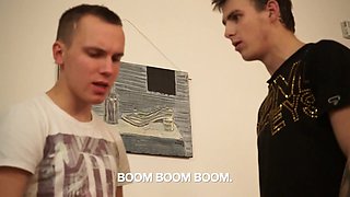 Billy gives Cute Boy a Red Bum