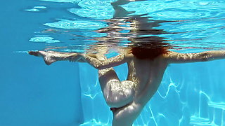 Shy tight perfect babe swimming gymnastics