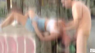 Horny dude cheats on his gf with a hot ebony goddess. He nails this fit slut with passion