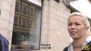 Hunt4k. chick cracks up with bf and gets banged by prosperous