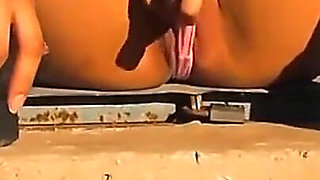 Hot Latina Yessy with Cute Naturals Cameltoe and Pussy Flashing Outdoors