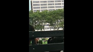 DaEbone Candid Chinese ass in the park
