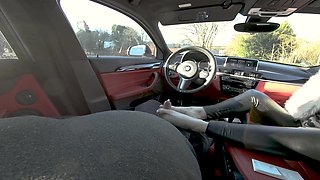 Car Footjob