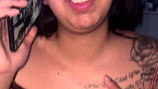 Mexicana blowjob with her big boobs