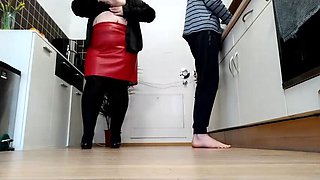 Lusty MILF Step Mom Gets Creampie From Son In Law In Doggystyle - Big Ass & Nylon Pantyhose
