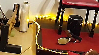 Lave in Leather Sack Part 1 - MILF Domina Teases Bound Cock Edging Denial BDSM