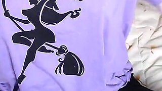 Petite Student Plays with Her Tits to Shaking Nipple Orgasm