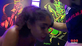 Ggg - Black Pearl Is Pissed in the Mouth and Taken Horny Doggy.