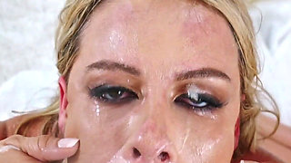 Summer Vixen Double Blowjob Cum Swallow Featuring Jonni Darkko, Rob Piper