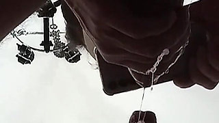 MILF Gives a Quick Blowjob with a Cum Explosion in Her Mouth