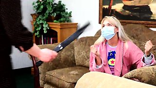 Amateur blonde ass fucked and facialized