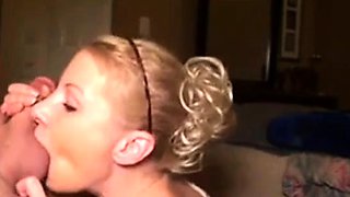 Amateur Girl Swallows Huge Load on Webcam
