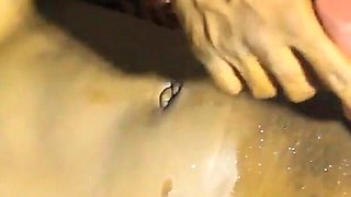 Gigantic Boobs Teen Girl Swallowing Big Black Cucumber in Her Pussy
