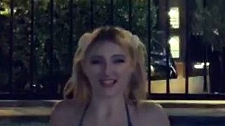 Blonde teen Sierras first erotic masturbation video