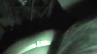 Naughty chick drains her lover's cock outdoors